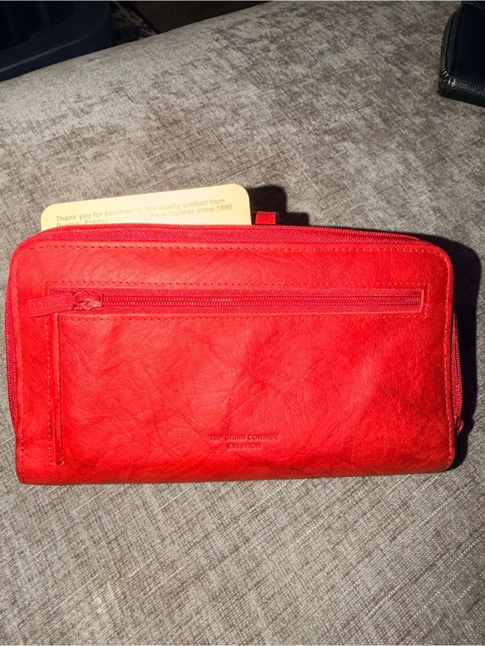 Buxton‎ Red Zip-Continental Wallet with Snap Tab
